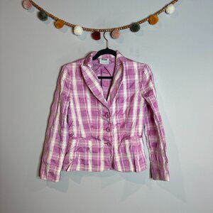 Moschino Cheap and Chic pastel plaid blazer jacket